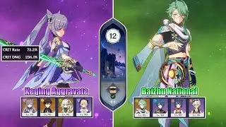 Keqing Agravate &  Baizhu National Team [Spiral Abyss 3.7] | Genshin Impact