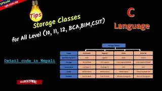 Storage Classes in C language | Types | Importance, detail in Nepali with various properties