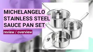 MICHELANGELO Stainless Steel Sauce Pan Set Review: Versatile, Durable, and Induction Compatible!
