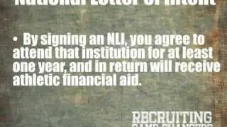 Recruiting Game Changers: Game Changer #12 - National Letter of Intent