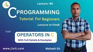Operators in C programming  | Types of operators in c language in hindi | Operators |#jioit