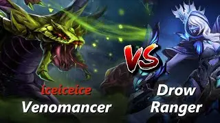 iceiceice offlane Venomancer vs Drow Ranger/Marci | First 10 minutes