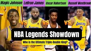 Comparison video : LeBron James vs Magic Johnson vs Oscar vs  Russell West | NBA Legends Showdown