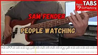 Sam Fender - People Watching  (Play Along Tabs Bass Cover)