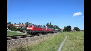 [Doppektraktion] Eurocity 194 mit DB 218 416-6 und 218 403-4 bei Kempten