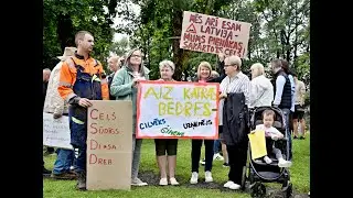 Bārbelieši un vallieši protestē pret ceļa pārbūves atcelšanu #SIF_MAF2025