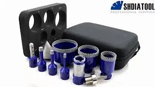 A85436010K2T Diamond Core Drill Bit &Chamfer Bit & Milling Finger Bit With Hex Shank Adapter Set