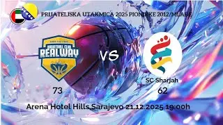 Prijateljska utakmica sa ekipom iz UAE 21.12.2025 Pionirke 2012/mlađ: KKREALWAY vs SHARJAH WS 71:62