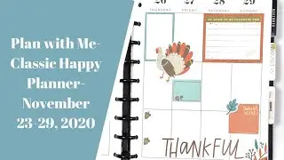 Plan with Me- November 23-29, 2020- Classic Happy Planner