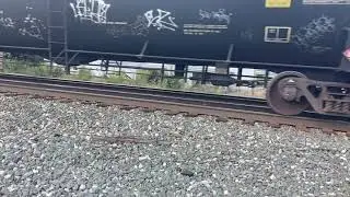 UP Ethonal train meets CSX freight train in Attica Ohio