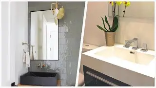 75 Gray Tile And Orange Tile Powder Room Design Ideas You'll Love ♡