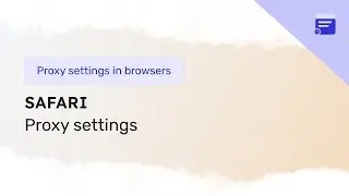 Proxy settings in Safari on Mac OS