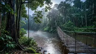 The sound of rain in the Amazon rainforest