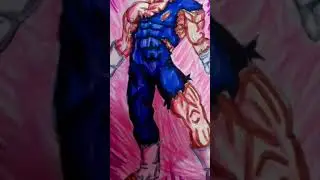 How to draw vegeta ultra ego 😈 from dragon ball manga with aura