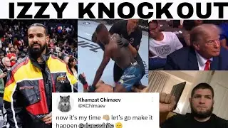 UFC FIGHTERS AND CELEBRITIES REACT TO IZZY KNOCKING OUT PEREIRA ‼️UFC 287 REACTIONS