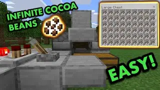 SIMPLE 1.21 AUTOMATIC COCOA BEAN FARM TUTORIAL in Minecraft Bedrock (MCPE/Xbox/PS4/Switch/Windows10)