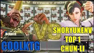 SHORYUKENV (TOP #1 CHUN-LI) vs COOLKTG (BIRDIE) - street fighter 5 champion edition online matches