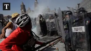 Thousands Protest Against Government in Mexico As Clashes Leave 120 Injured