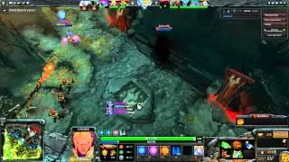 DOTA 2 Invoker Epic Sunstrike at the base