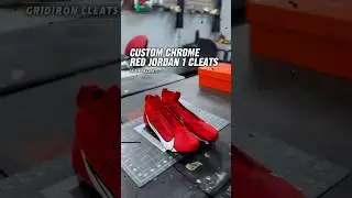 We made these Custom Jordan Cleats 🔥 #footballcleats #nike #cleats