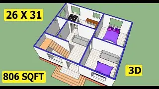 26 x 31 sqft house plan II 26 x 31 ghar ka naksha II 26 x 31 home design