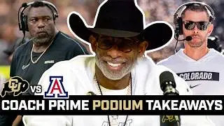 Coach Prime Clarifies Warren Sapp&rsquo;s Pylon Situation & Colorado&rsquo;s Blitz Issues | Podium Takeaways