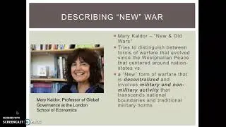 IB Global Politics P&C - new wars and old wars part 1