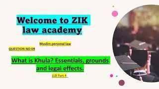 WHATS IS KHULA || ITS ESSENTIALS || GROUNDS || LEGAL EFFECTS || REVOCATION ||