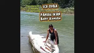 Gumilang Spearfishing river fish arrow test