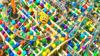 Marble Run Race ASMR Rollercoaster Calm Within the Infinite Loops of Blocks and Tubes