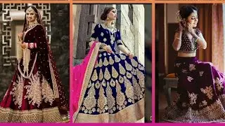most beautiful bridal velvet lehnga dress colour combinations 2022/2023@all in one by hiba Pari
