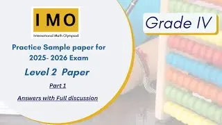 International Math Olympiad (IMO)  Level 2- SOF previous year paper for Class 4 - part 1/3