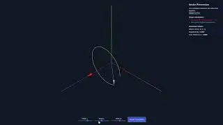 use a simple Euler numerical integration method to simulate the precession over time