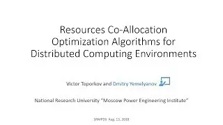 Resources Co-Allocation Optimization Algorithms for Distributed Computing Environments