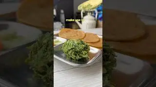 Green Garlic Thecha (seasonal winter greens) - Maharashtrian recipe