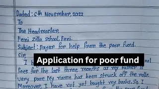 Application writing || Best Handwriting || Write an application help from the poor fund