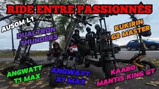 THUNDER 3 vs ANGWATT T1 MAX vs ANGWATT X1 MAX vs KAABO MANTIS KING GT 🛴 #trottinetteelectrique #4k 