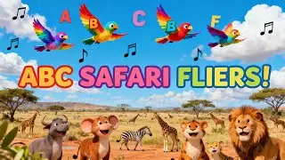 ABC Colorful Safari Fliers | Learn ABCs with DodoVerse | Rainbow Birds Alphabet Adventure