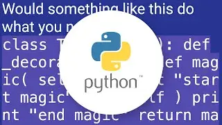 Python decorators in classes
