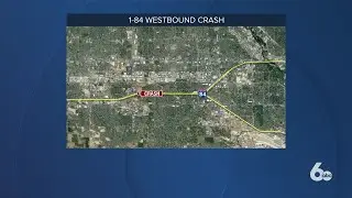 ISP: Crash near Eagle Road exit on I-84 results in a truck's landing in nearby canal