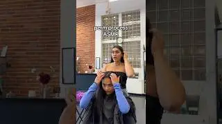 Perm process ASMR #curlyhair #cosmetology #haircare #relatable #salon