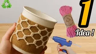Recycling Plastic box  & jute fabric ♻️ 1 GENIUS  DIY Home Decor & Storage #Diy#Cardboard