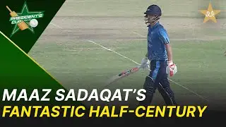 Maaz Sadaqat’s FANTASTIC half-century 👏 | OGDCL vs  SA  | President's Cup Grade I 2025-26 | M2V1J