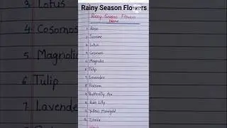Flowers Name/ Rainy Season Flowers Name in English/ seasonal Flowers #shorts #ytshorts #flowers