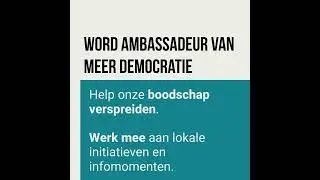 HOE KAN JIJ BIJDRAGEN #directedemocratie #burgerparticipatie #democratie