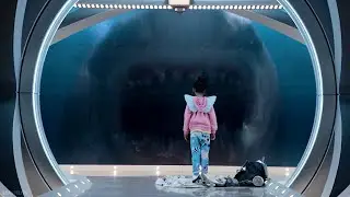 Мег. Мегалодон кусает стекло. Megalodon Bites The Glass Scene - The Meg (2018) Movie CLIP 4K