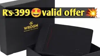 WROGN Men Black Genuine Leather Wallet ||unboxing video ||amazing colour 💥 ||virat kohali 💥