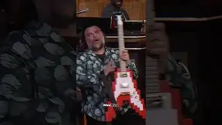 Jack Black Rocking His Minecraft Guitar