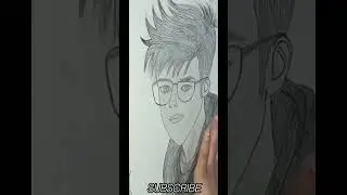 Handsome  boy with glasses 😍 #drawing #sketch