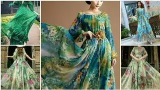 Latest Summer Shiffon Long  Dress || Floral print Maxi dresses